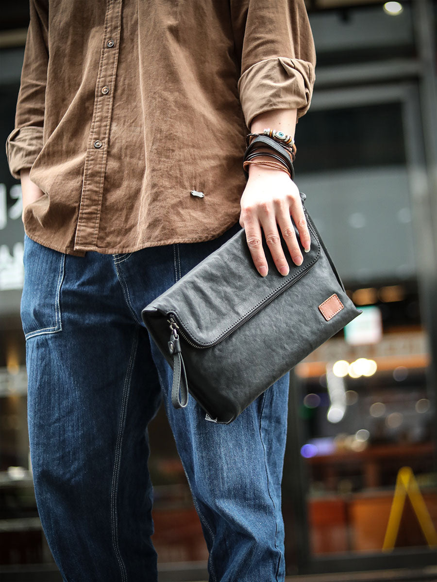 李記 | 原創手工真皮 | 隨性い軟牛皮の休閒垮包LS8168號