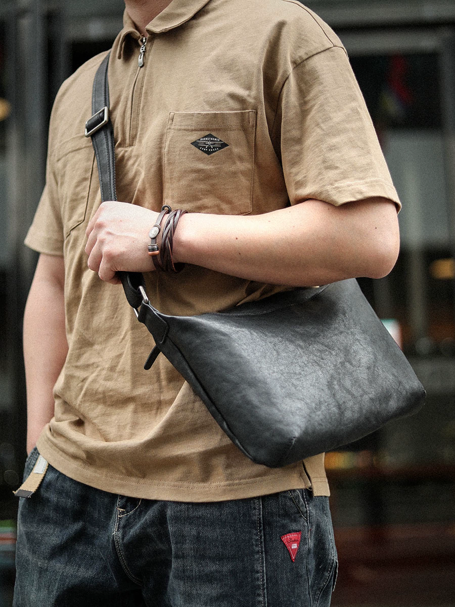 李記 | 原創手工真皮 | 耐造易打理の斜唄包ls8203號