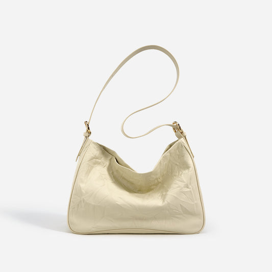 李記 | 原創手工真皮 | 簡約 手抓紋 褶皺 腋下包M7670號