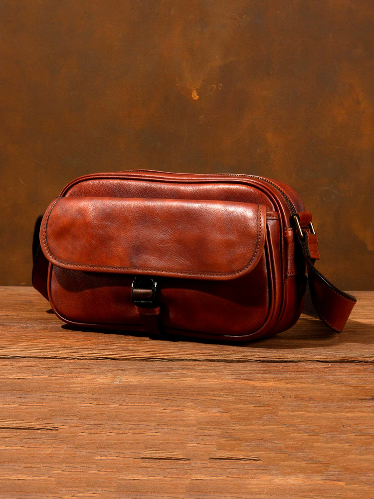 李記 | 原創手工真皮 | 簡約大氣凸顯氣質の斜唄包ms2780號