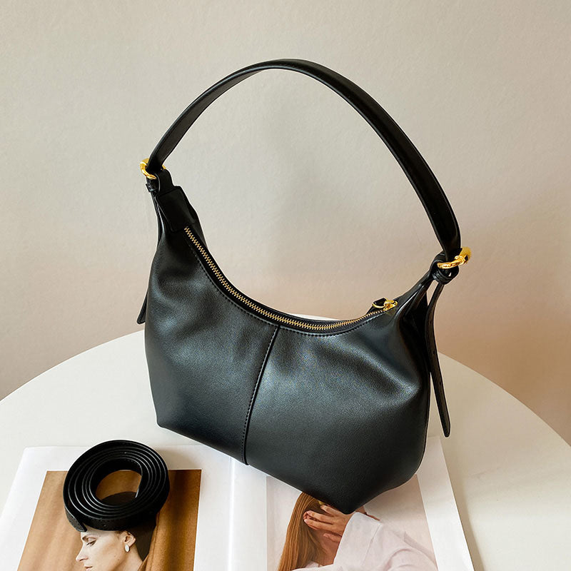 Li Ji | Original handmade genuine leather | Made by 厳选て, the armpit bag has a strong three-dimensional effect No. N7215
