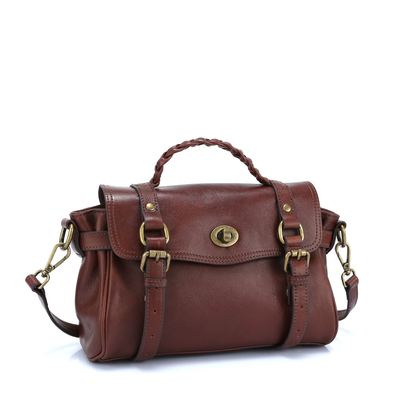 李記 | 原創手工真皮 | 樹膏バッグ頭層牛革ク日系郵便包22012號