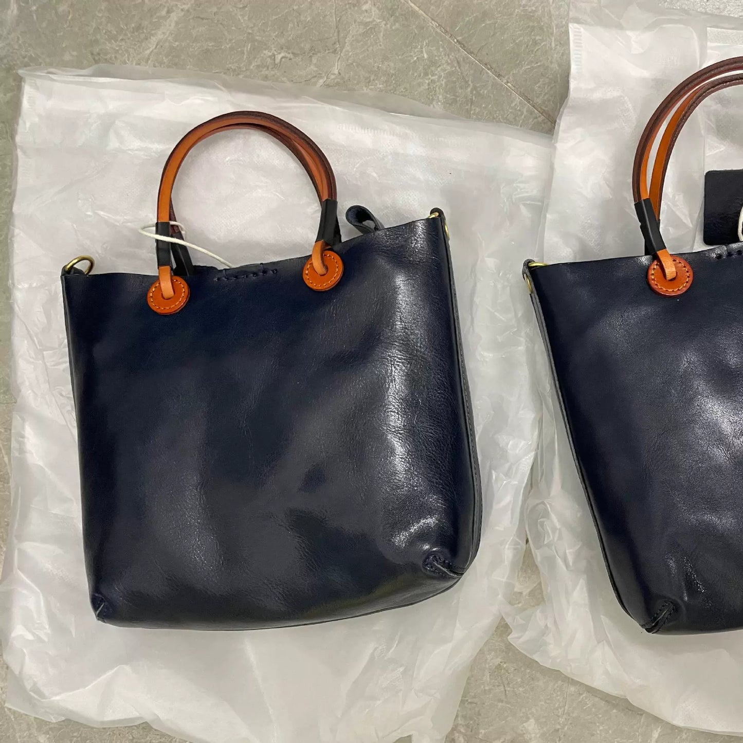 Li Ji | Original handmade genuine leather | Conflicting color design for a small number of vintage handbags ZB093