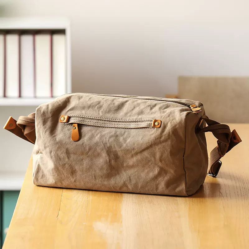 李記 | 原創手工真皮 | 橫款運動で短途旅行バ帆布包88160號