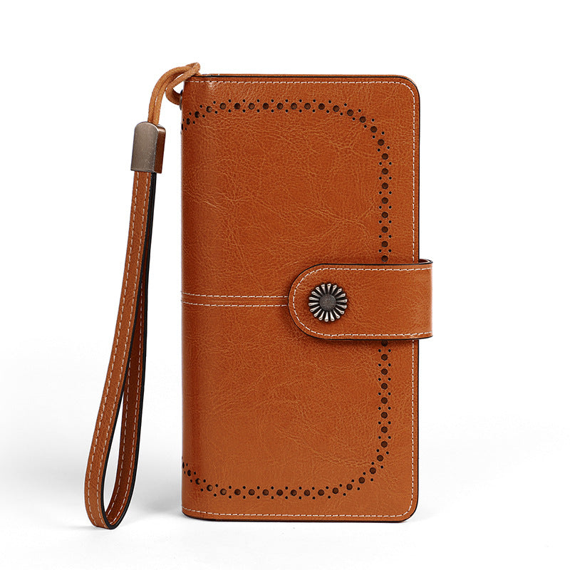 Li Ji | Original handmade genuine leather | Sticky and strong texture long wallet handbag v2046