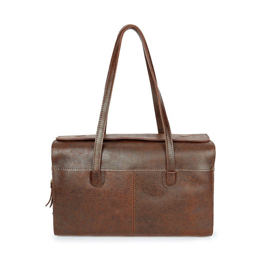 Li Ji | Original handmade genuine leather | Gender-neutral first-layer cowhide satchel YD8171