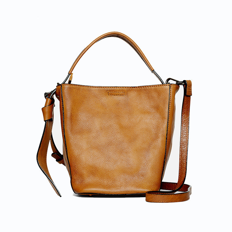 李記 | 原創手工真皮 | 實用ッグ手抓紋みバ水桶包D8759號