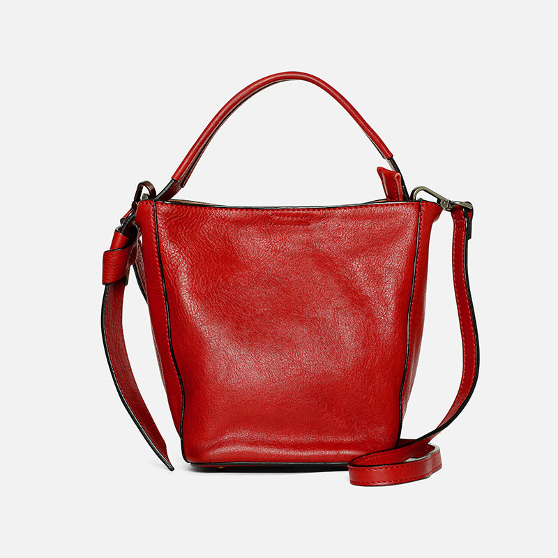 李記 | 原創手工真皮 | 實用ッグ手抓紋みバ水桶包D8759號