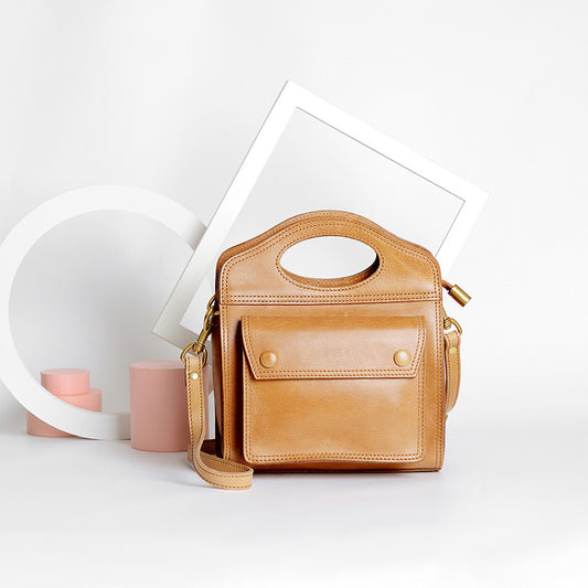 李記 | 原創手工真皮 | 日系の简约 人気アイ手提包D9929號