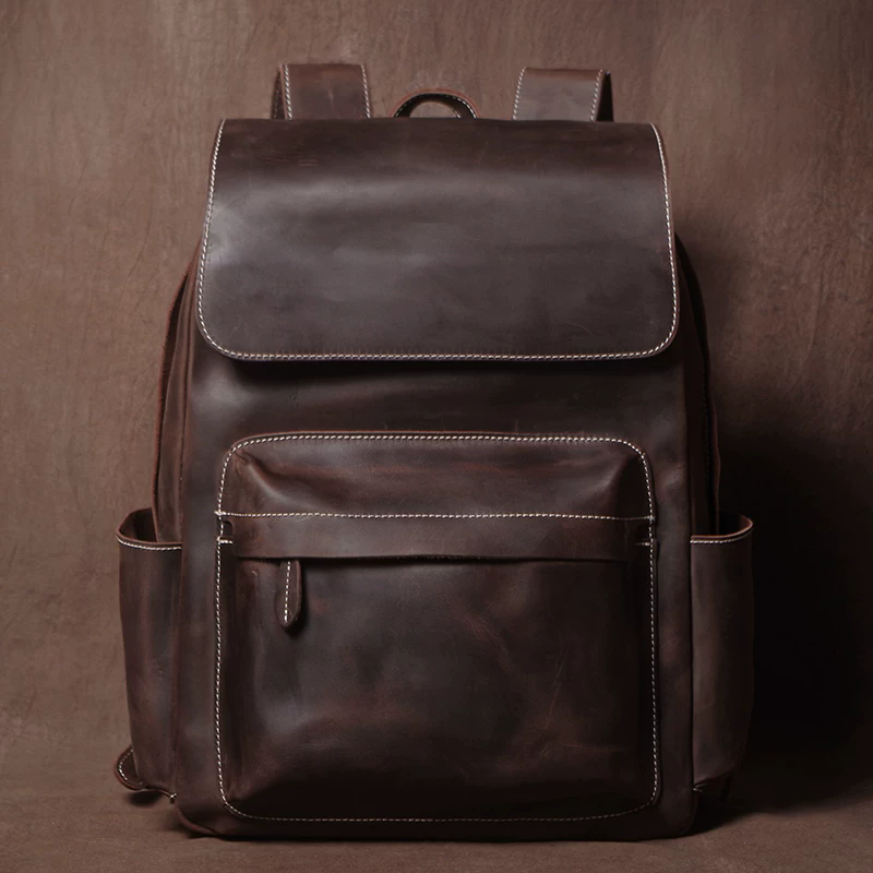 李記 | 原創手工真皮 | 經典瘋馬皮の戶外差旅包jz377號