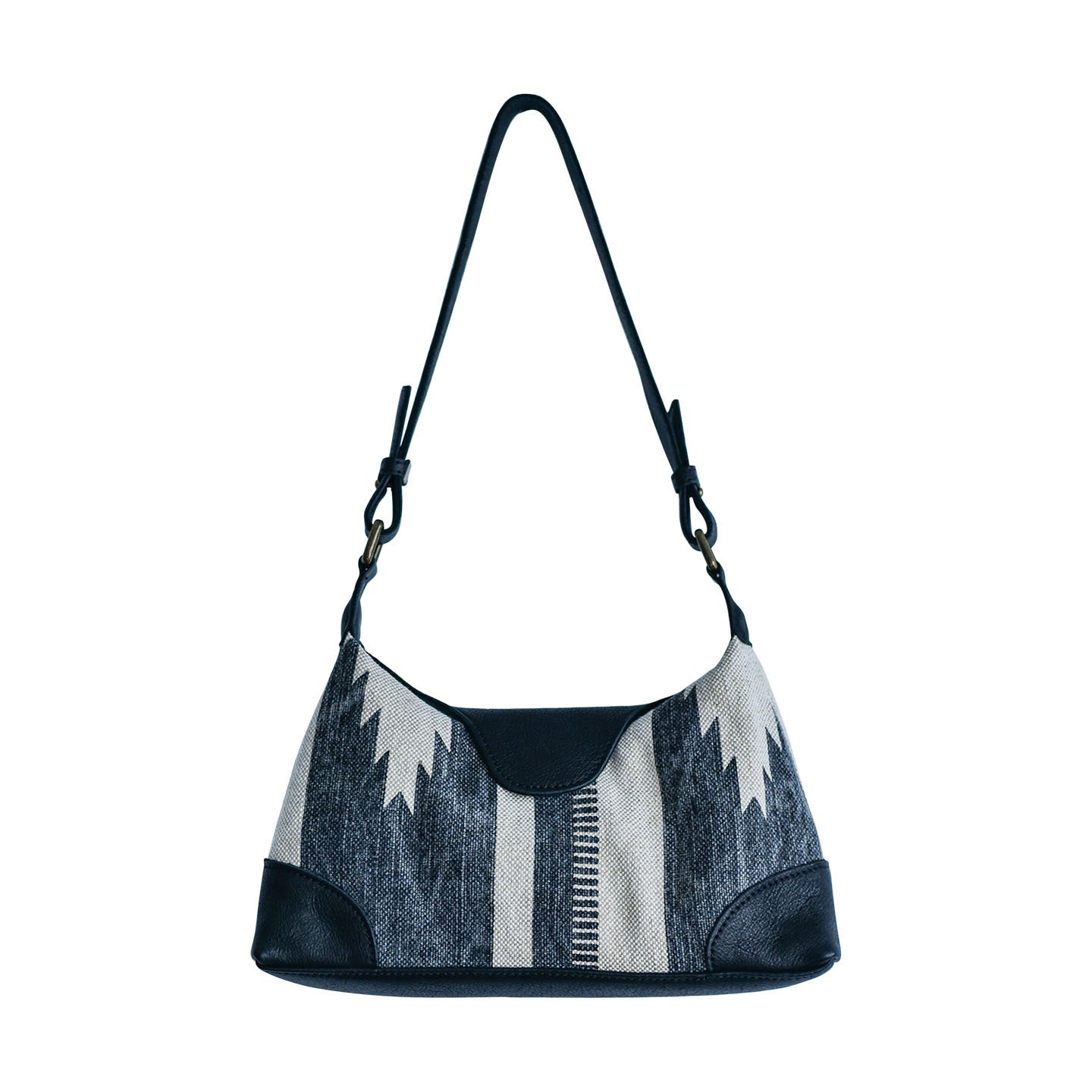 李記 | 原創手工真皮 | 高質感棉麻配皮の餃子包k80281號