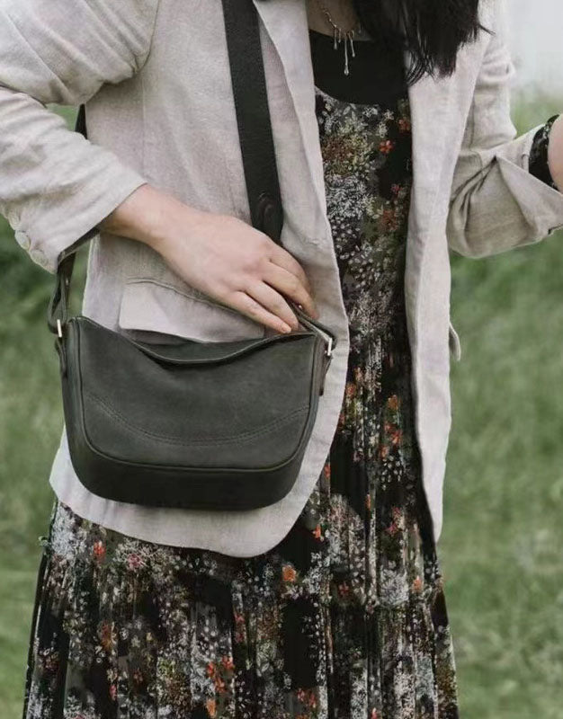 李記 | 原創手工真皮 | 肉感が厚い水洗植鞣軟牛皮側背包BR6303號