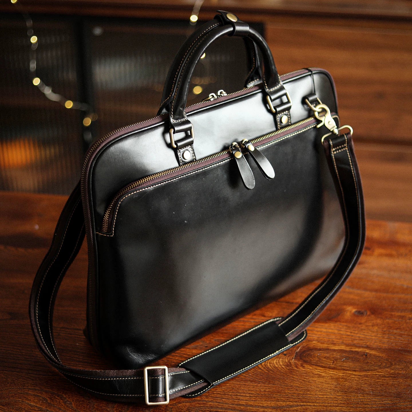 李記 | 原創手工真皮 | 都市穿梭者理想搭檔の手提公文包A432號