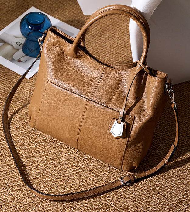 李記 | 原創手工真皮 | 実用の通勤い容量が大き手提包bs0910號