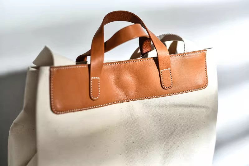 Li Ji | Original handmade leather | Japanese street art foldable shopping bag No. F123