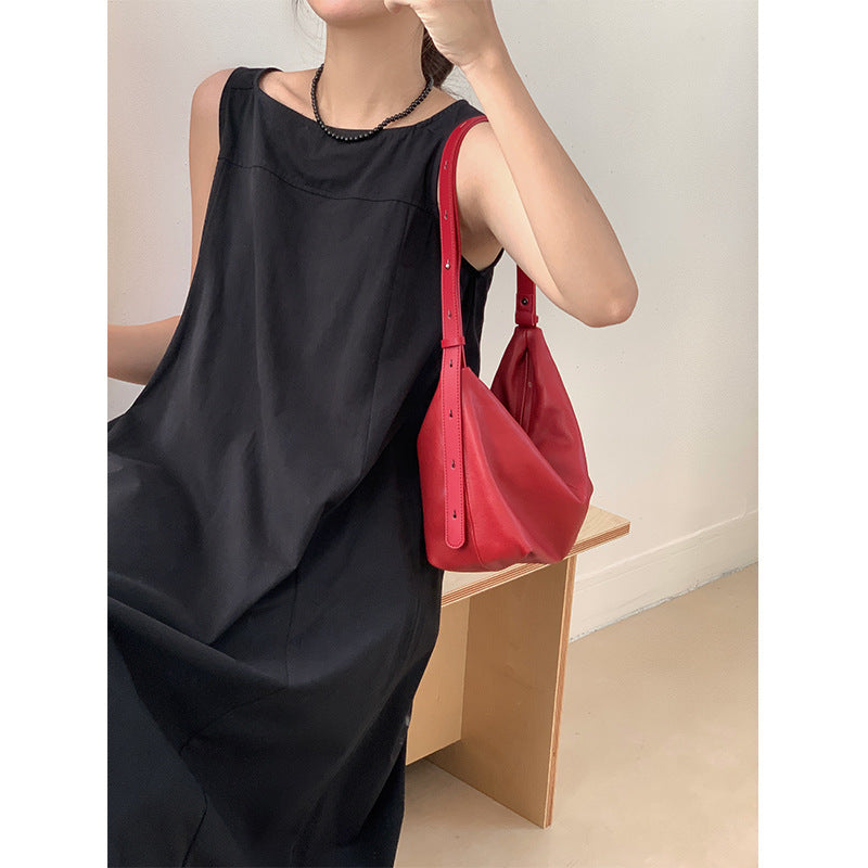 李記 | 手工真皮 | 2025年新作丶慵懶風植鞣羊皮HOBO包 60130號