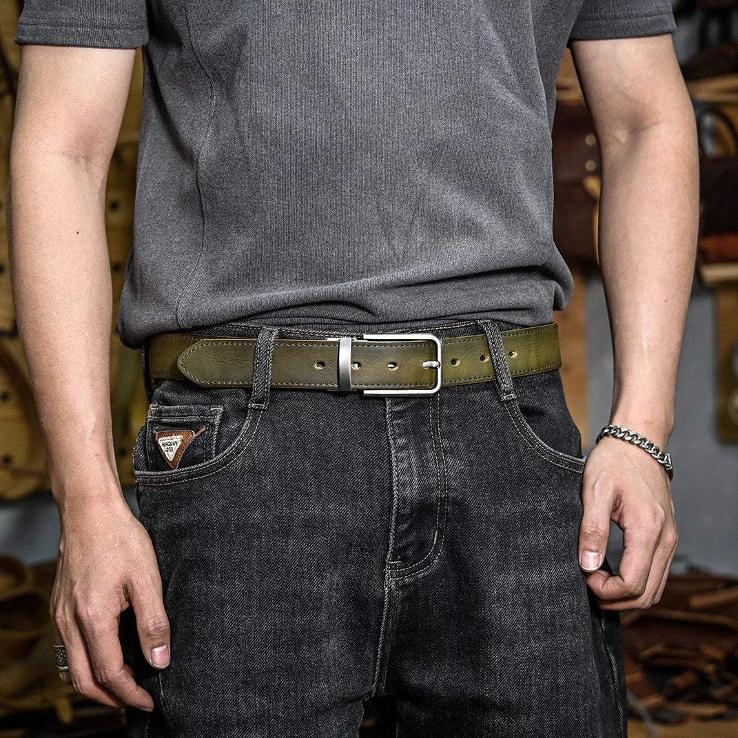 Li Ji | Original handmade genuine leather | Japanese refined first-layer cowhide belt No. 455