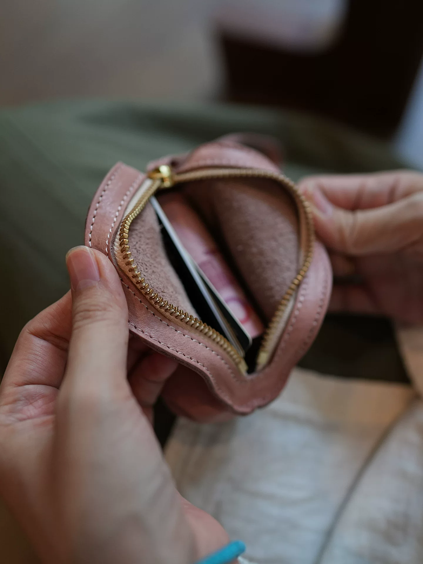 李記 | 原創手工真皮 | 本革小銭カ零錢飾品収納包ls108號