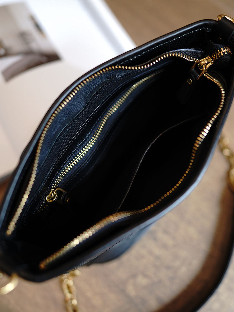 Li Ji | Original handmade genuine leather | Timeless style~Classic diamond chain bag ls140