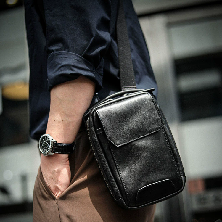 李記 | 原創手工真皮 | 無感系列い隨身背包ls8546號