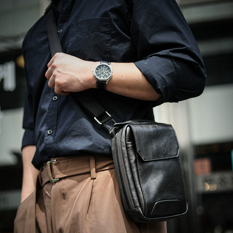 李記 | 原創手工真皮 | 無感系列い隨身背包ls8546號