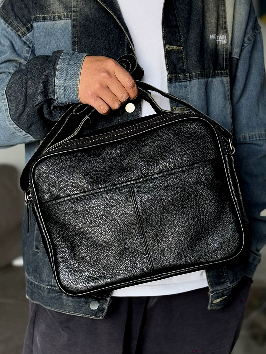 李記 | 原創手工真皮 | 横款の本革シ通勤包m258號