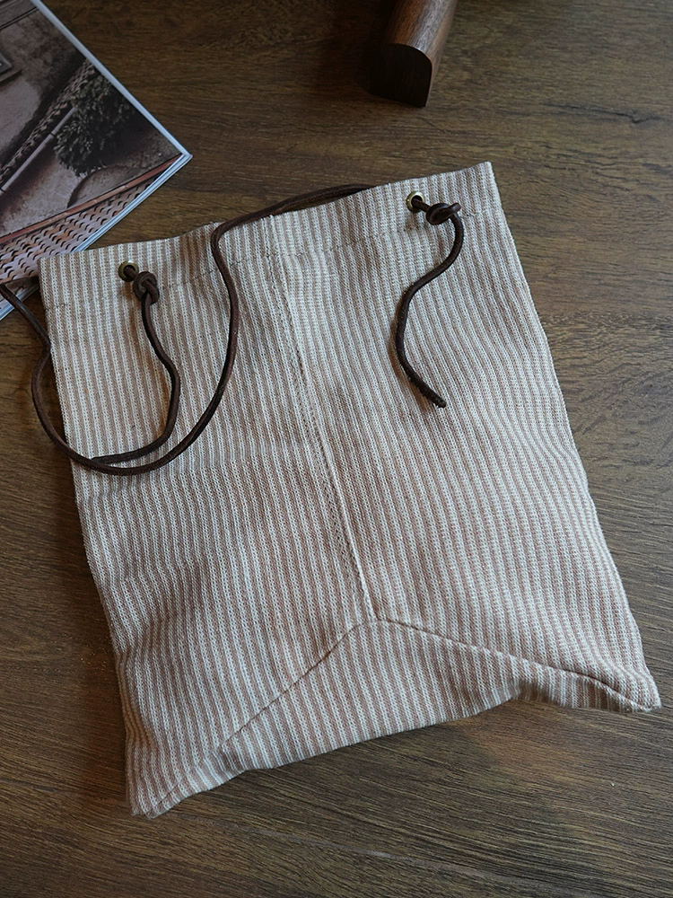 李記 | 原創手工真皮 | 慵懶風で復古棉麻い輕便大容量包ms111號