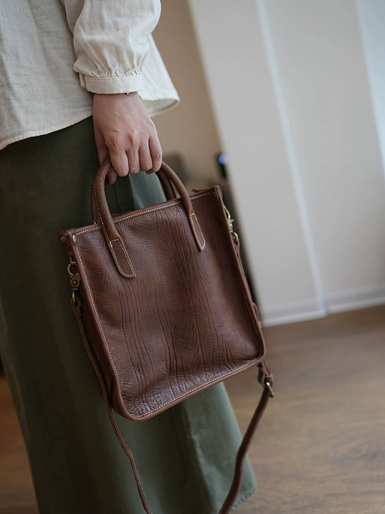 李記 | 原創手工真皮 | 縦型で獨特設計の手提包ms18146號