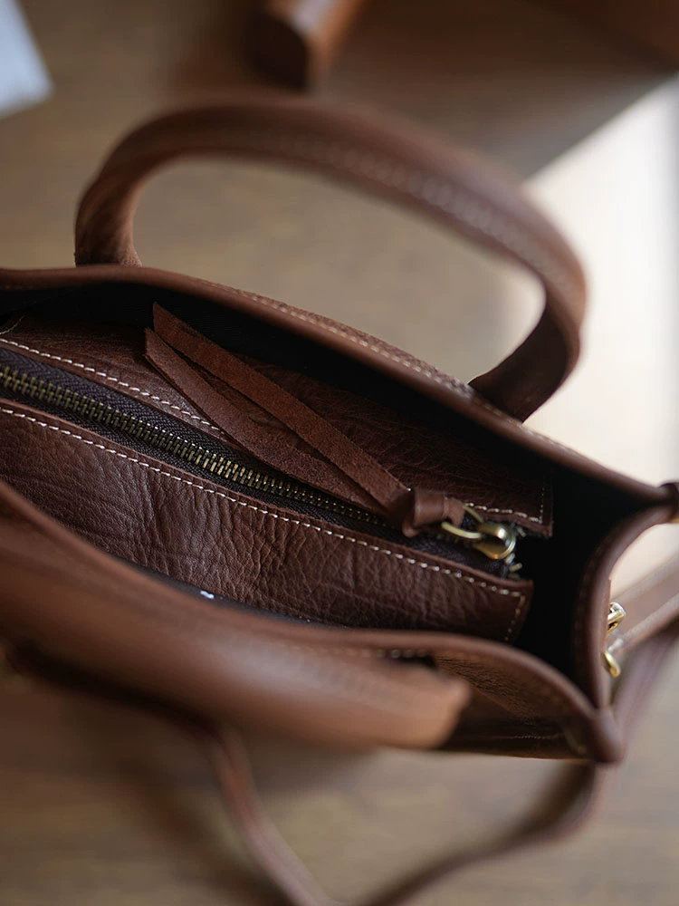 李記 | 原創手工真皮 | 縦型で獨特設計の手提包ms18146號