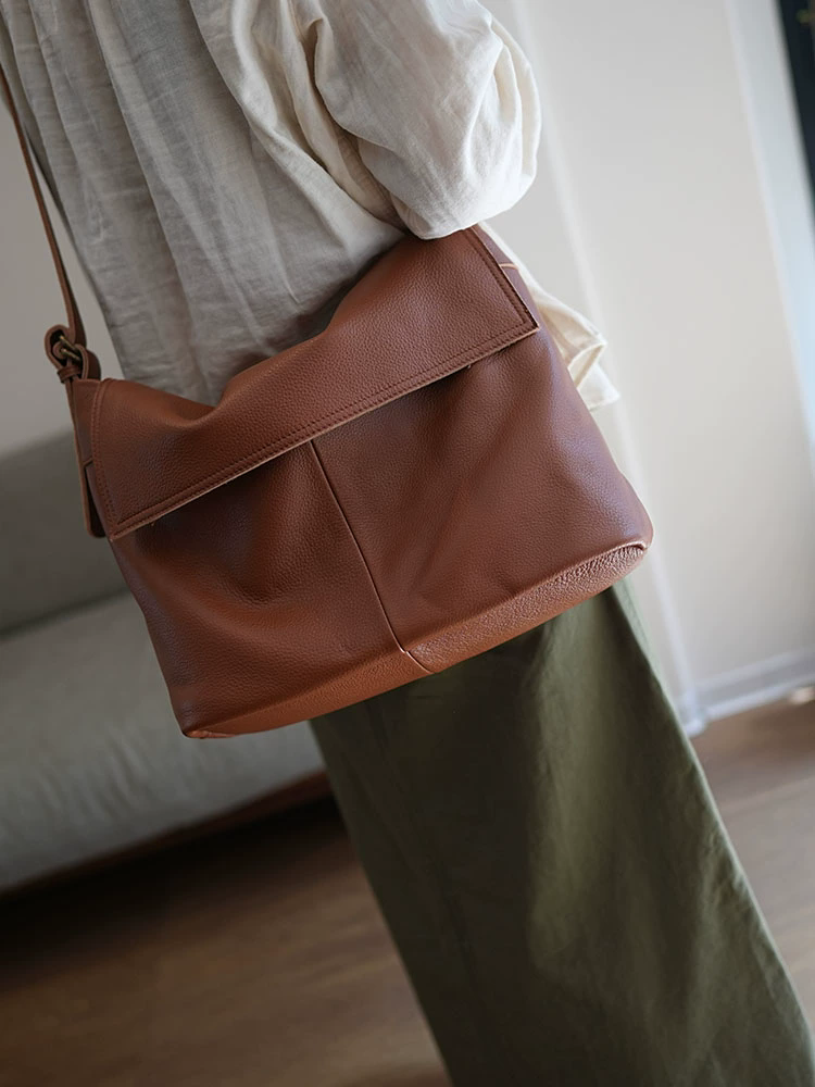 李記 | 原創手工真皮 | 簡約慵懶風~軟牛皮通勤包ms259號