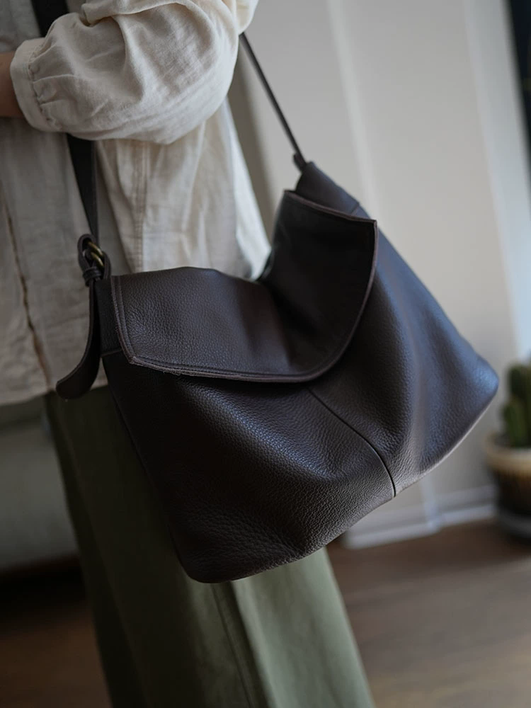 李記 | 原創手工真皮 | 簡約慵懶風~軟牛皮通勤包ms259號