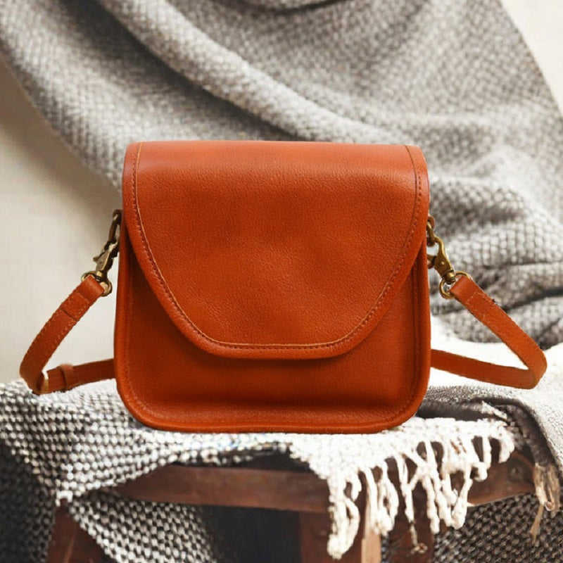 Li Ji | Original handmade genuine leather | Japanese second-hand vegetable tanned saddle bag No. ns1120