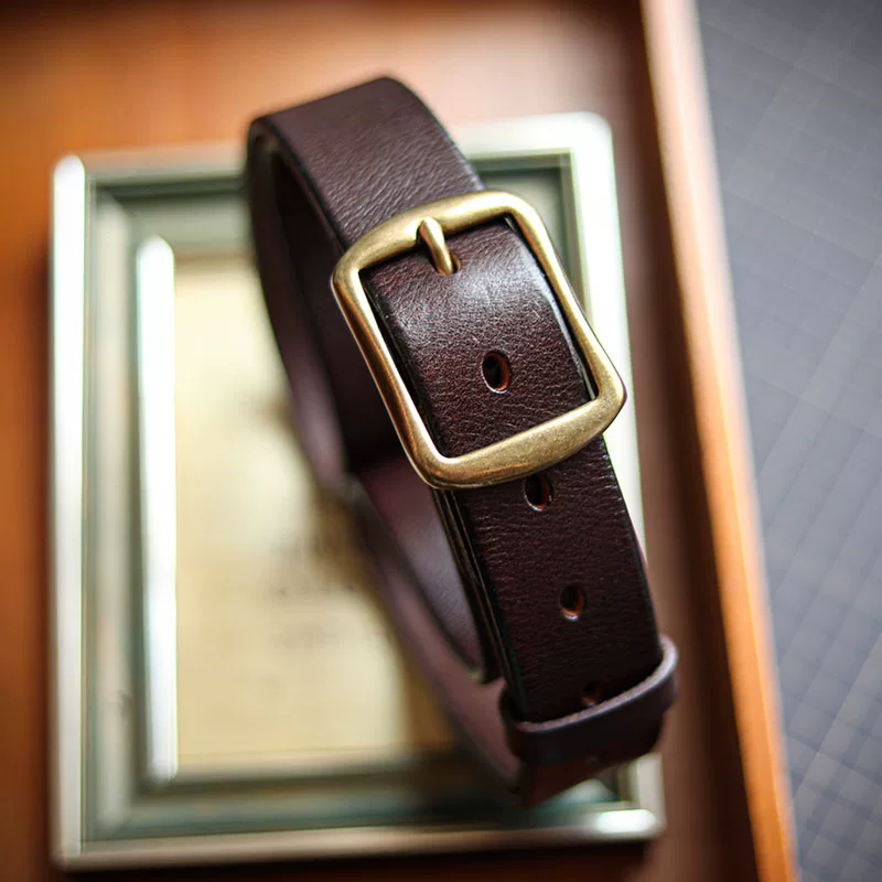 李記 | 原創手工真皮 | 純銅扣!! 復古男士針扣式皮帶PD01號