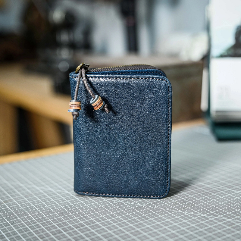 李記 | 原創手工真皮 | 頭層牛革小銭入れ男女本革財布ホルダーpj800號