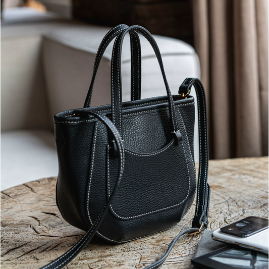 李記 | 原創手工真皮 | 質感頭層牛皮の小菜籃子包qf260號