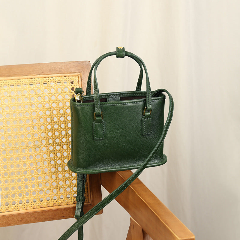 李記 | 原創手工真皮 | 簡約の迷你手拎水桶包s32號