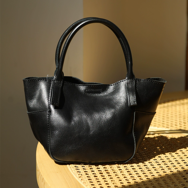 李記 | 原創手工真皮 | 日韓と小眾設計い純色菜籃包tyj268號