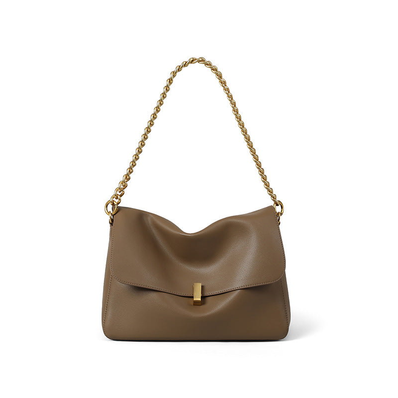 Li Ji | Original handmade genuine leather | Simple body and lightweight armpit bag No. v90631