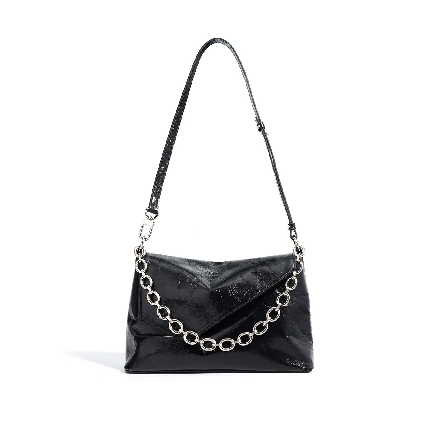 李記 | 原創手工真皮 | 簡約鏈條い方形斜唄包x9207號