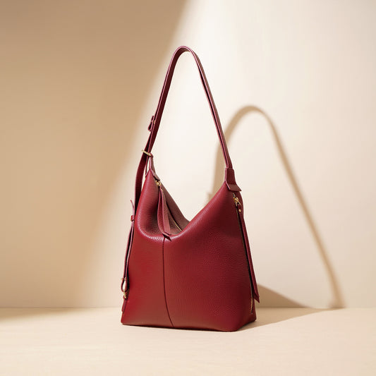 李記 | 原創手工真皮 | 両用 側背/後背 休閒通勤包x9219號