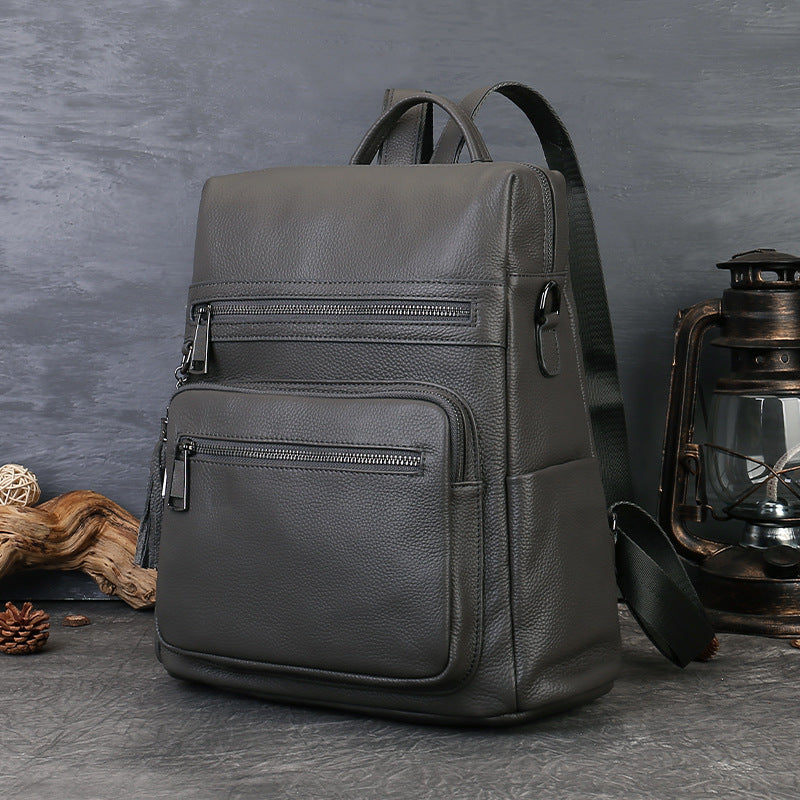 李記 | 原創手工真皮 | 男女兼用マ本革大容量後背包zl2035號