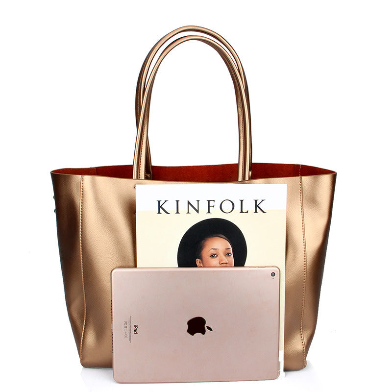Li Ji | Original | Genuine leather | Pearlescent simple handbag No. 8689