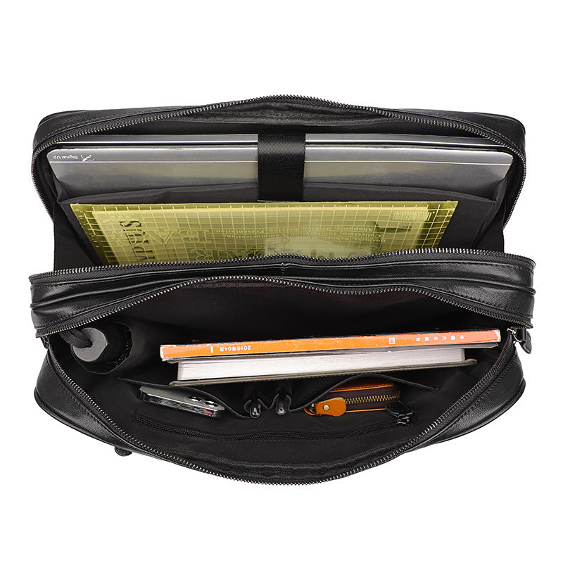 Li Ji | Original leather handmade | Korean version business 15.6-inch briefcase No. 7348