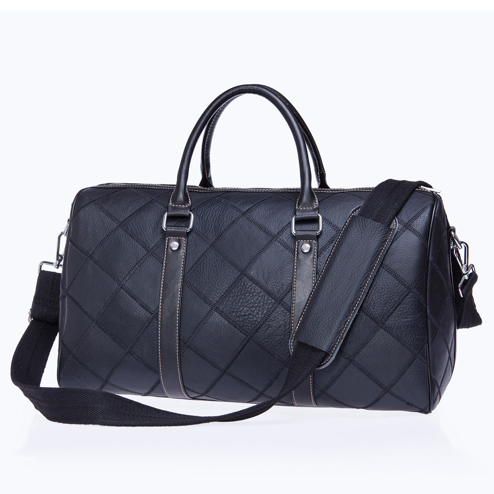 李記 | 原創真皮 | 格紋旅行袋 8883號