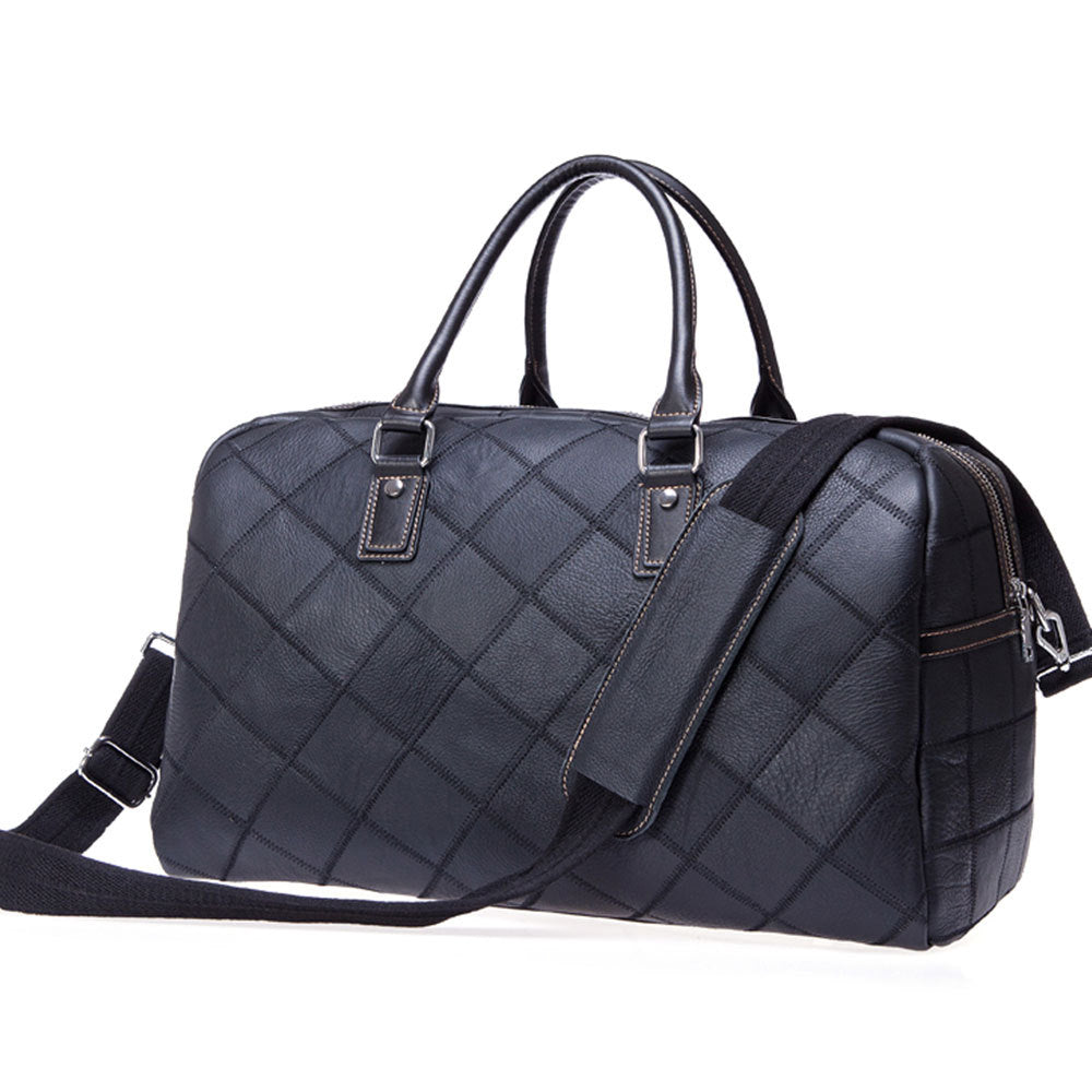 李記 | 原創真皮 | 格紋旅行袋 8885號