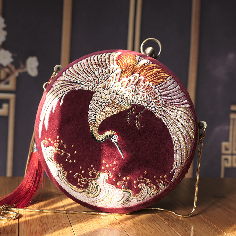 Li Ji | Original handmade | Hexi Chaosheng exquisite velvet cheongsam bag