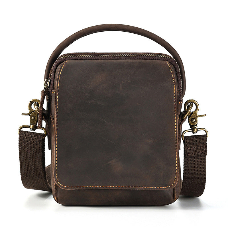 Li Ji | Original handmade leather | Crazy horse leather crossbody bag No. 6567