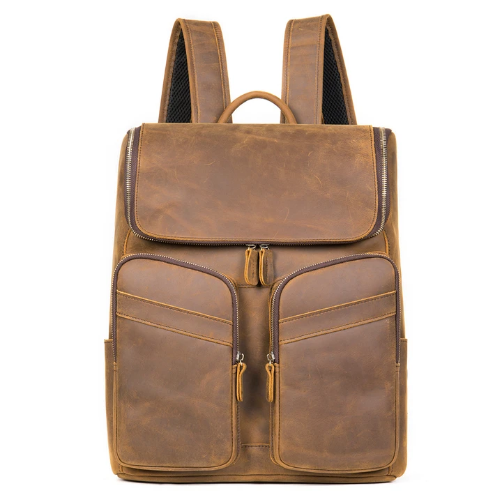 Li Ji | Original leather handmade | Large capacity travel backpack 8873