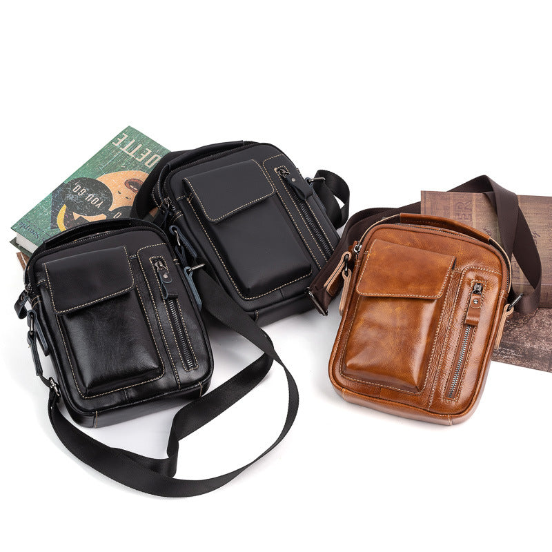 李記 | 原創真皮手工 | 油蠟皮斜挎包 8682號