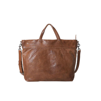 Li Ji | Original handmade genuine leather | Washed craftsmanship and relaxed retro shoulder bag No. 056633 